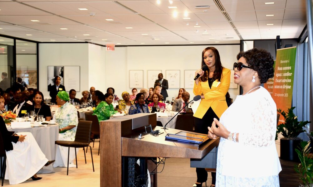 First Lady Madame Monica Chakwera addresses the gathering at the Summit-pic by Lisa Kadango Malango